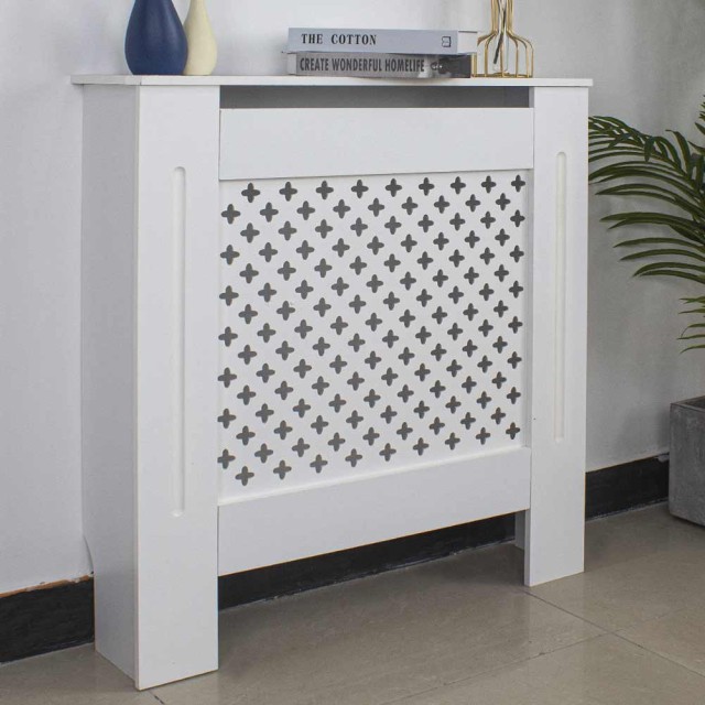 BAKAJI Κάλυμμα Καλοριφέρ MDF Λευκό 78x19x82 εκ. 02826252