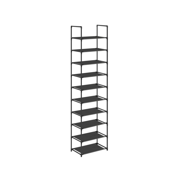 SONGMICS Ραφιέρα 10 Επιπέδων Διάστασης 45 x 28 x 173 cm Χρώματος  Μαύρο, LSH010B02 