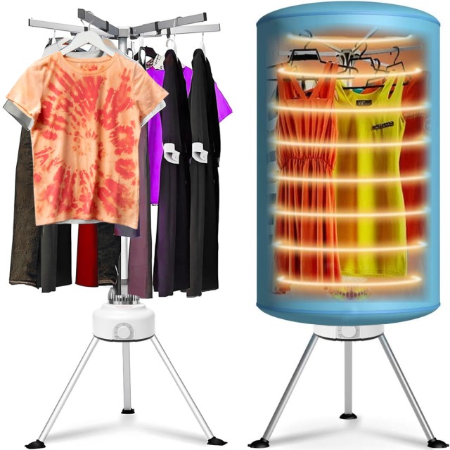 BAKAJI Ηλεκτρική Στεγνωτήρας Ρούχων Μπαλόνι-Στεγνωτήριο 1000W Απλώστρα Ρούχων Αέρα 02831551