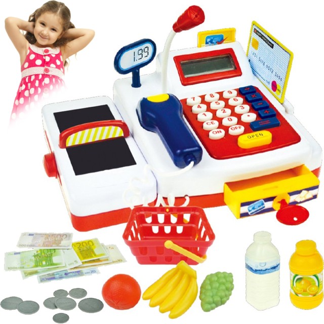 BAKAJI Παιδική Ταμειακή Μηχανή Παιχνίδι με Χρήματα, Φώτα και Ήχους Ιδανικό Δώρο 02842773
