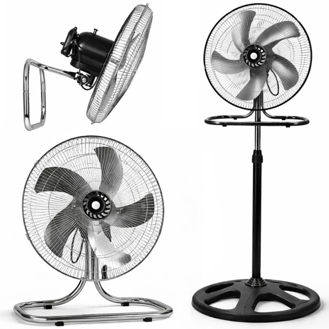 BAKAJI Ανεμιστήρας Manila 3 σε 1 με Ατσάλινες Πτέρυγες, Περιστρεφόμενη Κεφαλή, 3 Ταχύτητες, 45x125εκ. 02001884