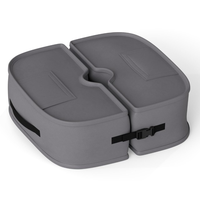 Costway Βάση Ομπρέλας 40 kg Γεμιζόμενη με Άμμο, Φορητή, Γκρι, 16 x 47 x 47 cm NP13093GR
