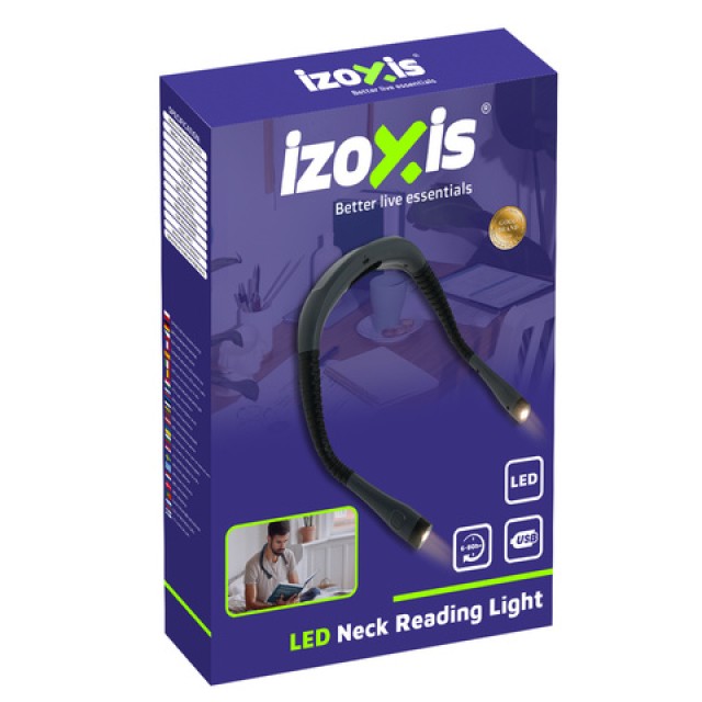 Izoxis Φωτιστικό Λαιμού Αναγνωστικό Νύχτας LED USB-C Επαναφορτιζόμενο  25675