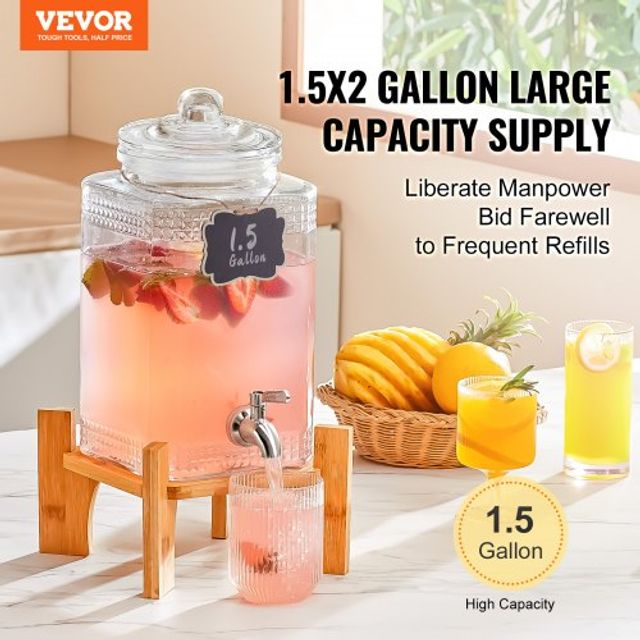 Διανομέας Ποτών VEVOR 5.7L με Βάση και Ανοξείδωτη Βρύση  YLFPQBLFPQWDO14STV0