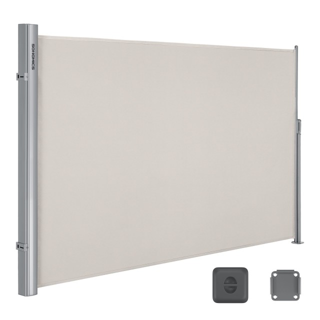 SONGMICS Πλαϊνό Ρολό Σκίασης Κήπου- Βεράντας  180 x 300 cm, Μπεζ, GSA180E 
