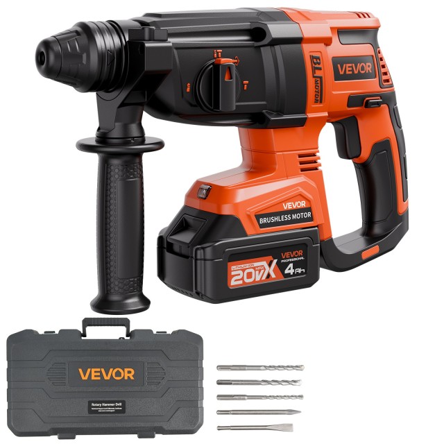 VEVOR 20V SDS-Plus Ασύρματο Περιστροφικό Σφυρί Δράπανο Kit DC20WSDC28MMG9H4B001V2