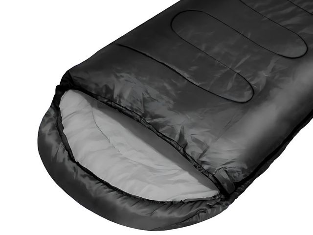 Sleeping Bag Μονό με Θήκη – Ελαφρύ & Ζεστό για Κάμπινγκ και Εκδρομές - Μαύρο 5907451375112 Verk Group