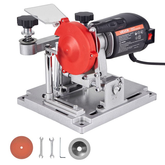 VEVOR Ηλεκτρικό Ακονιστήρι Κυκλικών Δίσκων Πριονιού 140W 5700RPM με Κεραμικό και Διαμαντένιο Τροχό 100mm για Δίσκους 90-400mm YXJPDMJGMZBDOVOTO001V2