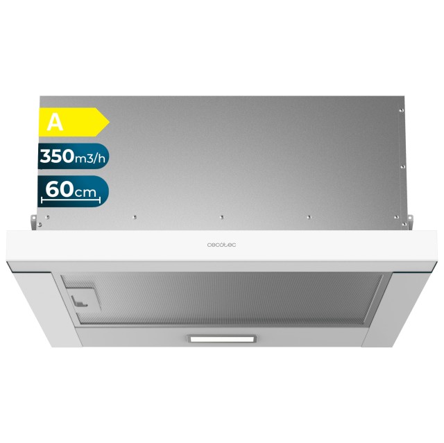 CECOTEC Τηλεσκοπικός Απορροφητήρας 60 cm Bolero Flux TLM 603500 Λευκός 350 m³/h 70W Κλάση A CEC-02859