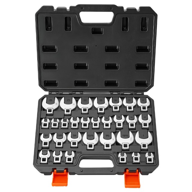 VEVOR Σετ Κλειδιών Crowfoot 3/8 30 Τεμαχίων Μετρικά & SAE, Cr-Mo, με Θήκη ZXBSTZNJ38IN8WWUU001V0