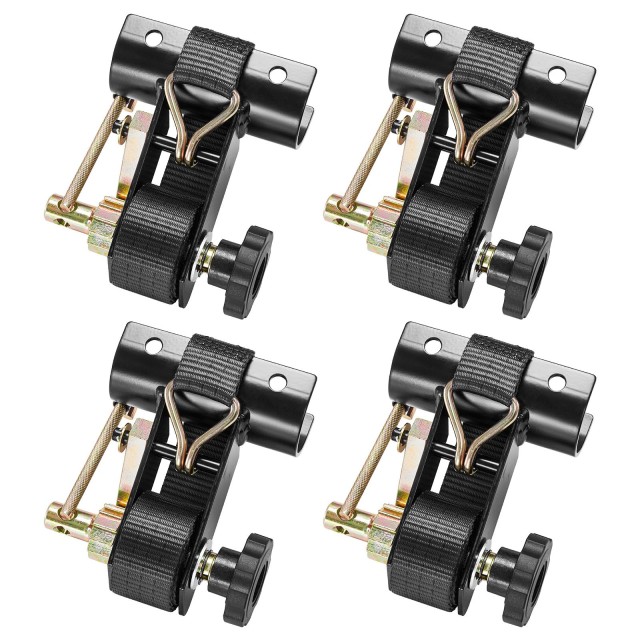 VEVOR Ιμάντες Στερέωσης Ladder Rack, Μαύροι, με Διπλά Άγκιστρα J, 38 mm Φαρδιά x 2.25 m Μακριά, Μεγάλης Αντοχής για Φορτία έως 226.8 kg (Σετ 4 τεμαχίων) YGTJJLGDD4J0S0IWZ001V0