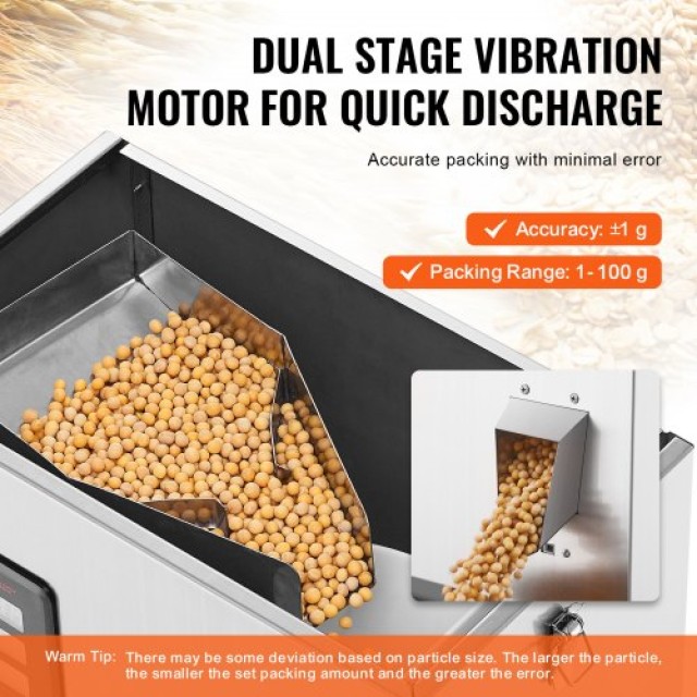 VEVOR Αυτόματη Μηχανή Γεμίσματος Σκόνης 1-100g για Μπουκάλια & Σακούλες TSKLFZJBZD11IXNJOV2