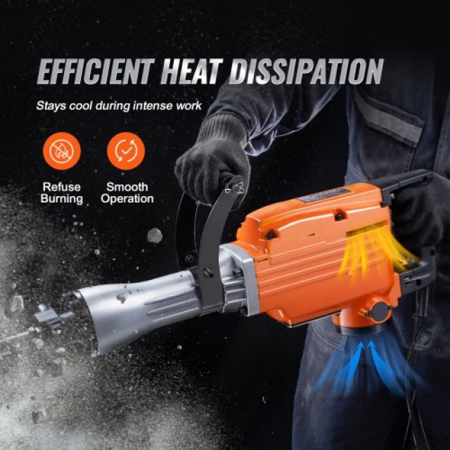 VEVOR Ηλεκτρικό Σφυρί Κατεδάφισης 2200W με 6 Καλέμια  DXDHYCJZPZNCPZNSBV2