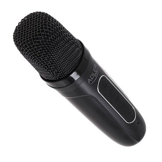 Ηχείο Καραόκε με Μικρόφωνο Χρώματος Μαύρο - SD-USB-AUX-Bluetooth Adler AD-1199b