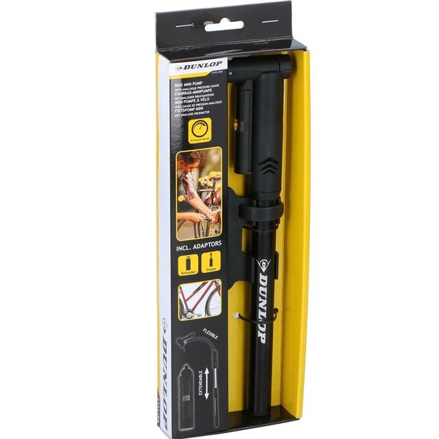 DUNLOP Συμπιεστής Αντλία Αέρος για Ποδήλατα με Μανόμετρο - Φουσκώστε Τους Τροχούς σας εύκολα! 02837544