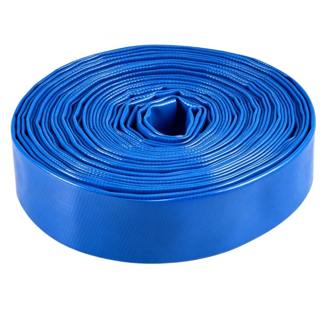 VEVOR Εύκαμπτος σωλήνας αποστράγγισης PVC 1½ x 15,2 m με σφιγκτήρες, μπλε PSRG15INCH50D27J6001V0