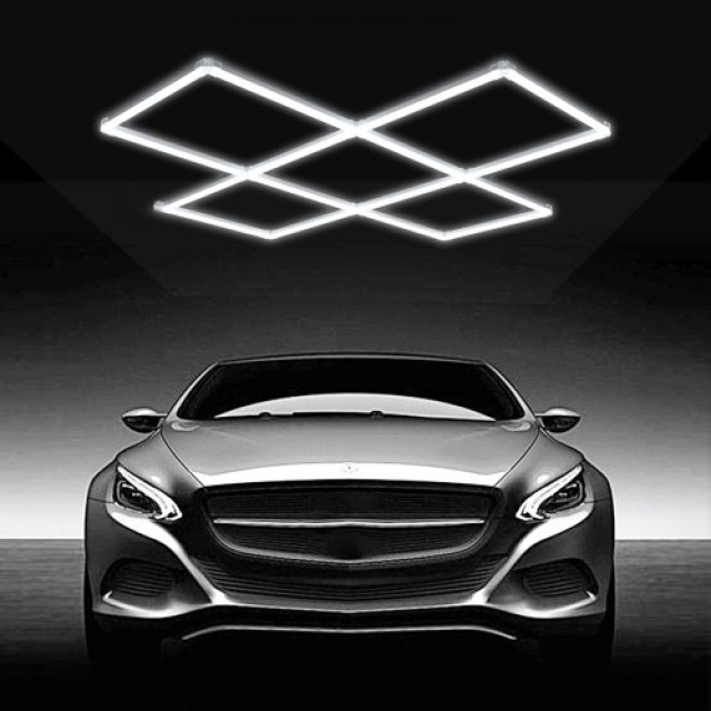 VEVOR Τετράγωνο LED Φως Γκαράζ 22000LM 5 Πλέγματα Φωτεινό Φως Καταστήματος Αυτοκινήτων  PJXCKDBS5G14AJZE4V2