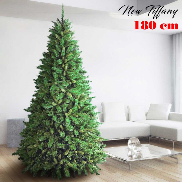 BAKAJI  Χριστουγεννιάτικο Δέντρο 180cm New Tiffany Πολύ Πυκνό 723 Κλαδιά Πράσινο Πεύκο Βάση σε Σχήμα Σταυρού  02831524