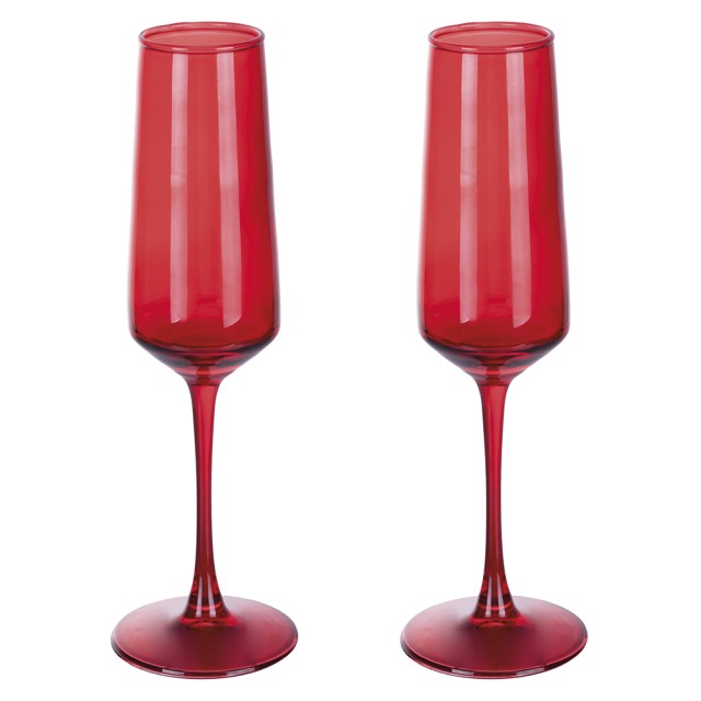 Galileo Σετ 2 φιάλες 250 ml σε κόκκινο γυαλί Ρουμπίνι Sibilla 5919689