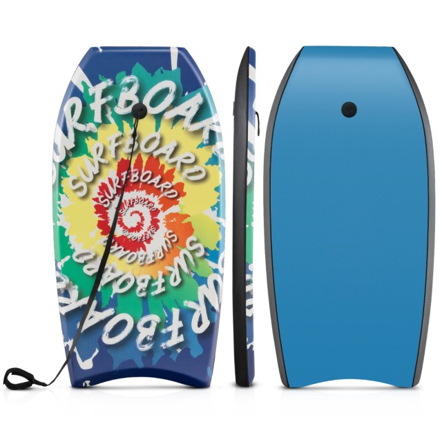 Costway Ελαφριά και Ανθεκτική Σανίδα Bodyboard με Άνετο XPE Κατάστρωμα και Ρυθμιζόμενο Λουρί Καρπού για Όλες τις Ηλικίες NP11750-33
