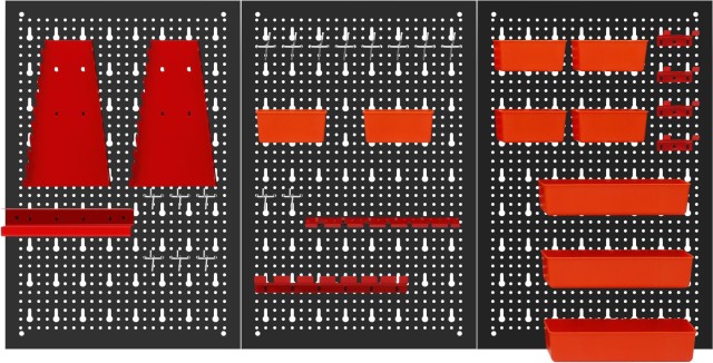 Kraft&Dele Πίνακας Οργάνωσης Εργαλείων Τοίχου120 x 60 cm με 18 Εξαρτήματα KD-11898