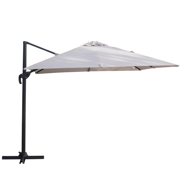 Galileo Ομπρέλα λάμπα κήπου χρώματος τορτόρα 3x4 μ από αλουμίνιο με 8 ενισχυμένες ακτίνες από ανθρακούχο χάλυβα Deluxe Est 5901442