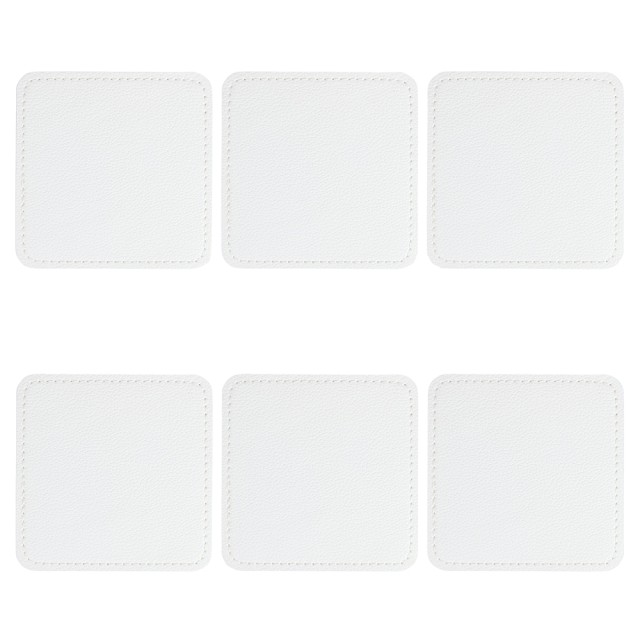 Villa dEste Home Σετ 6 Διπλής Όψεως Σουβέρ από PVC 10x10 cm Horeca Λευκά 5921714