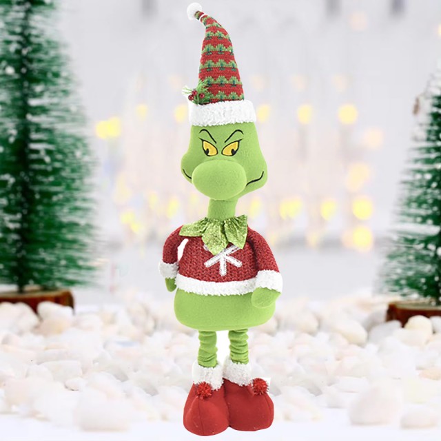 BAKAJI Πράσινο Ξωτικό με Επεκτεινόμενα Πόδια 61-89 εκ. Διαφορετικά Σχέδια Χριστουγεννιάτικα Στολίδια 02842843