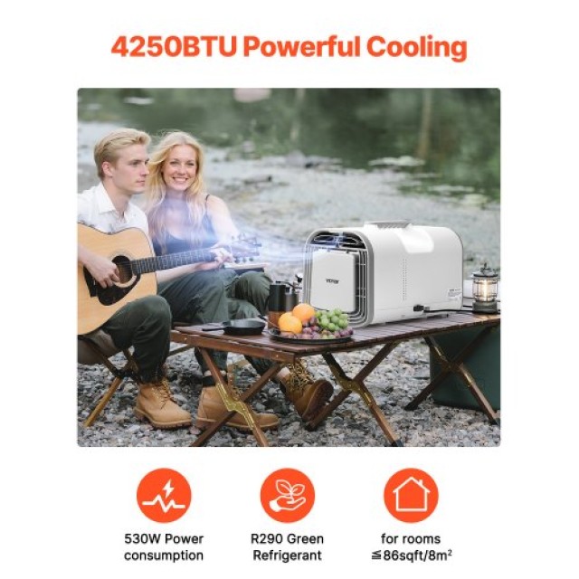 VEVOR Φορητό Κλιματιστικό 4250BTU για Κάμπινγκ BXSLYKD4000BZZ5B5V2