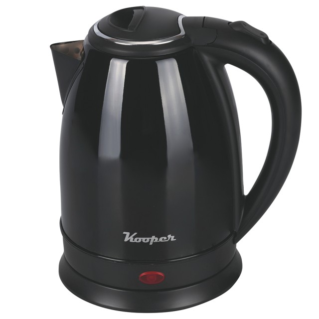 Galileo Ηλεκτρικός βραστήρας 1,8 L από ανοξείδωτο ατσάλι με αυτόματο σβήσιμο 1800 W μαύρος Kooper 5921075