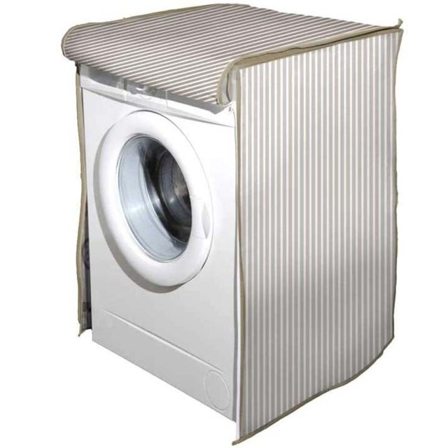 BAKAJI Κάλυμμα Πλυντηρίου Ριγέ Τόρτορα με Φερμουάρ 60x60x80 εκ. 02012631