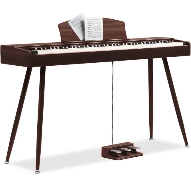 BAKAJI Ηλεκτρικό Πιάνο με 88 Πλήκτρα και Πεντάλ σε Χρώμα Μαόνι 02842938