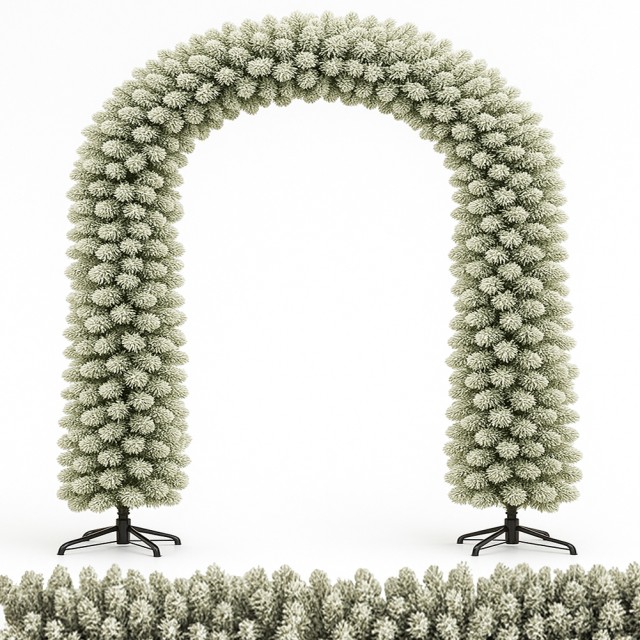 BAKAJI Χριστουγεννιάτικη Καμάρα με Χιόνι 200x240 cm με 1166 Πυκνά Κλαδιά και Μεταλλική Βάση 02842932