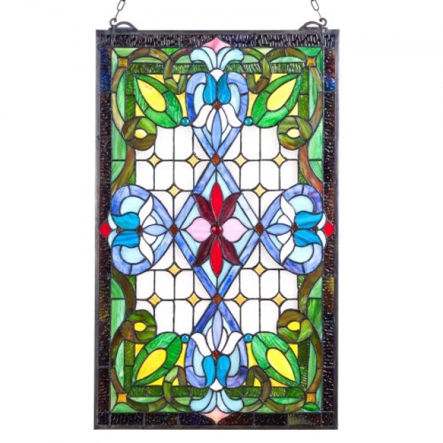 VEVOR Τζάμι Βιτρό Tiffany με Αλυσίδα 43 x 74 εκ. ZXFXCSBLBZXFFOWZR001V0