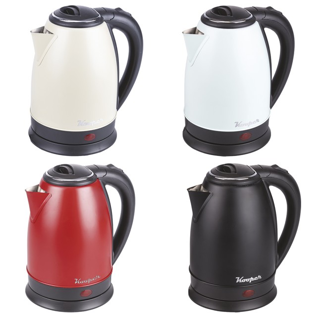 Galileo Ηλεκτρικός βραστήρας 1,8 L από ανοξείδωτο ατσάλι με αυτόματη απενεργοποίηση 1800 W Kooper 5921079 Τυχαία Επιλογή Χρωμάτων