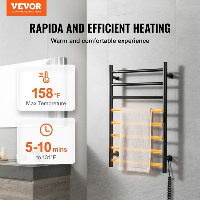 Ηλεκτρική Πετσετοκρεμάστρα Μπάνιου VEVOR 212 Watt JRMJJBGS8GHSZVMUDV2
