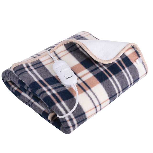 Kooper Θερμαντική κουβέρτα μονή σε σχέδιο tartan 80x160 cm με γρήγορη θέρμανση, 2 επίπεδα θερμοκρασίας, χαμηλή κατανάλωση 60 W Pisola 5905923