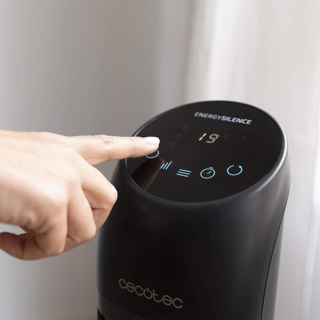 Ανεμιστήρας Πύργος EnergySilence 8050 SkyLine Smart – 45W με Τηλεχειριστήριο, LED Οθόνη & Χρονοδιακόπτη Μαύρο CEC-05971 Cecotec