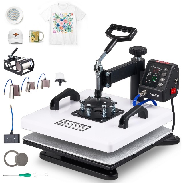 VEVOR Πρέσα Θερμομεταφοράς 38 x 38 εκ. 8 σε 1 YTSRYJYTSHLSEJKMB001V2