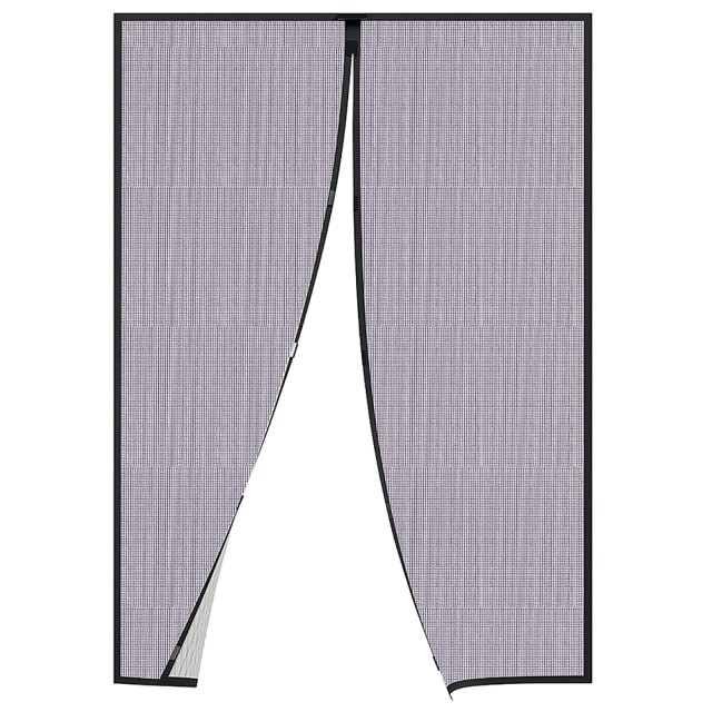 Galileo Μαύρη μαγνητική σίτα για πόρτα 130x220 cm με αυτοκόλλητη ταινία και 8 μαγνήτες Zanzibar Est 2192715