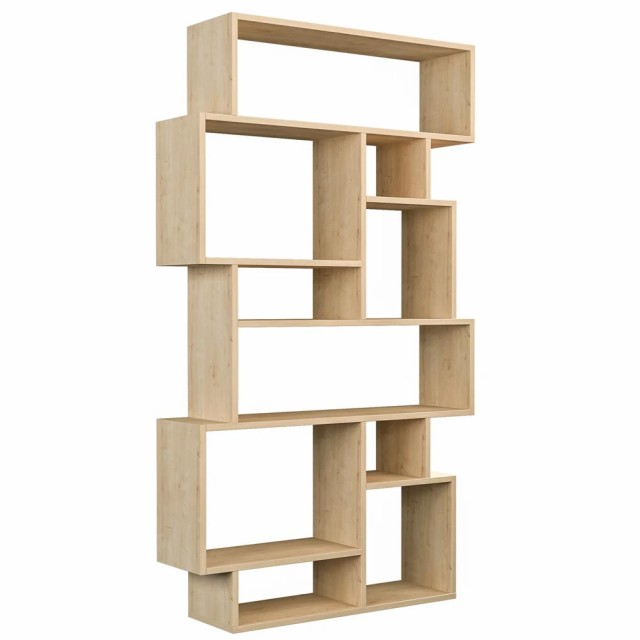 BAKAJI Μοντέρνα Βιβλιοθήκη 8 Ραφιών 168x96x25εκ Οικία Γραφείο Δρυς 02813666