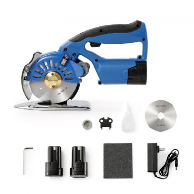 VEVOR Κόφτης Υφάσματος 5 Ταχυτήτων Ασύρματος Ηλεκτρικός Περιστροφικός WSQBJWS100MM2RAD1V2