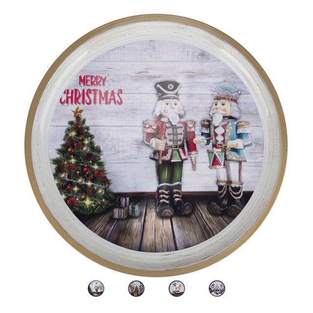 Galileo Στρογγυλός πλαστικός δίσκος Χριστουγέννων 40 εκ Santas House 2188006 Τυχαία Επιλογή Χρωμάτων