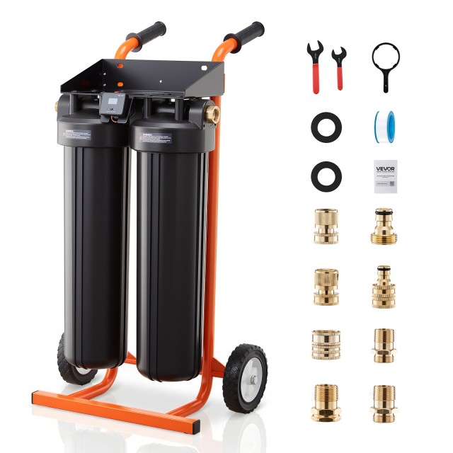 VEVOR Σύστημα Απιονισμένου Νερού για Πλύσιμο Αυτοκινήτου με 2 x 4L Ρητίνη DI & Μετρητή TDS QLZXCXTZJTCS2NR0D001V9