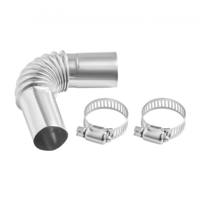 VEVOR Σύνδεσμος Καμπύλης Εξάτμισης για Θερμαντήρα Diesel, 25mm με Δύο Σφιγκτήρες, Ανοξείδωτο Ατσάλι 201 QGPJPQGWGJT15T4T9001V0