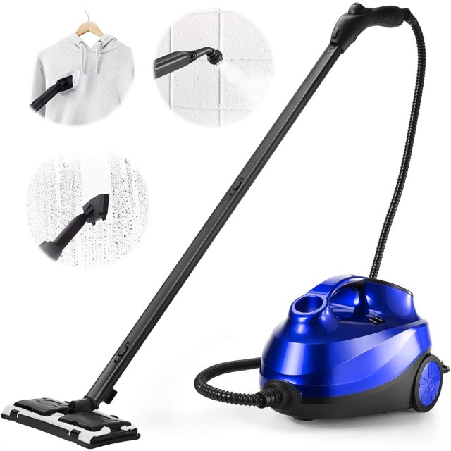 Costway Ατμοκαθαριστής 2000W, 1,5L, με 19 Αξεσουάρ, Μπλε 119 x 43 x 24 cm ES10530DE-BL
