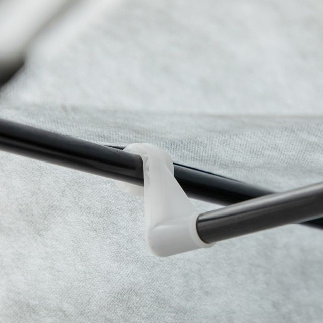 HOMCOM Φορητή μη υφασμένη ντουλάπα ντουλάπα με 6 ανοιχτά ράφια και μια κρεμάστρα, 103x43x162,5 cm, γκρι 850-213V00LG