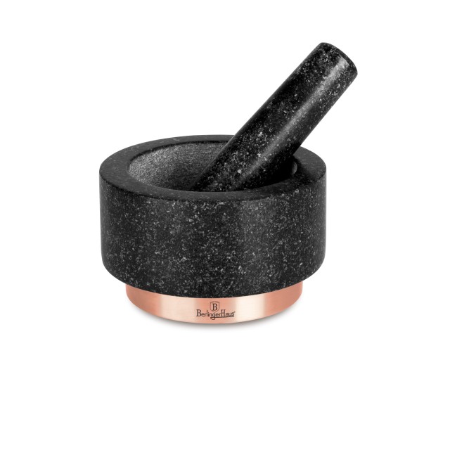 Berlinger Haus Γουδί και Γουδοχέρι Μαρμάρινο για Μπαχαρικά και Βότανα,Black Rose Collection  BH-8608