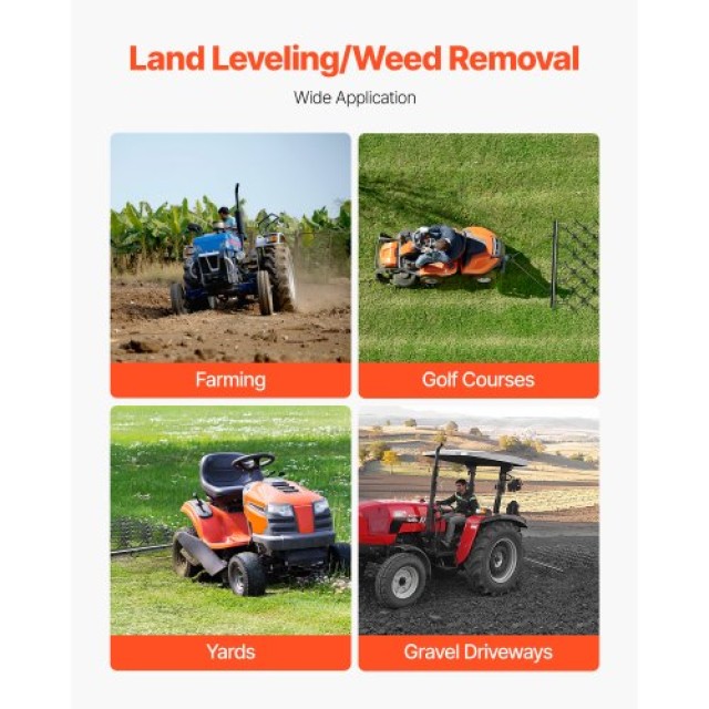 VEVOR Σύρσιμο Δισκοσβάρνας 5.8 x 4.8 ft Αλυσίδα Δισκοσβάρνας ATV Γκαζόν για Εξομάλυνση Τοπίου LP545FTGDK00K6HARV0