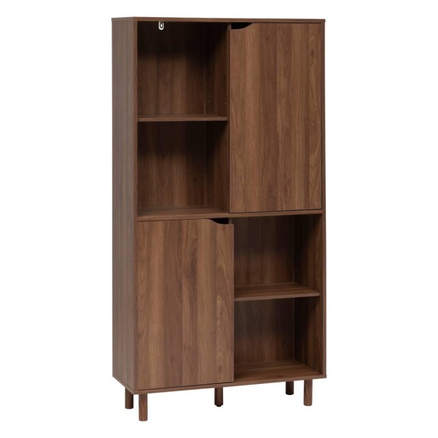 5FIVE Simply smart Βιβλιοθήκη με 2 Πόρτες σε Σκούρο Ξύλο, 80 x 30 x 159.5 εκ. 193608